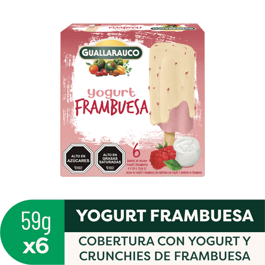 Barra de yogurt frambuesa x6