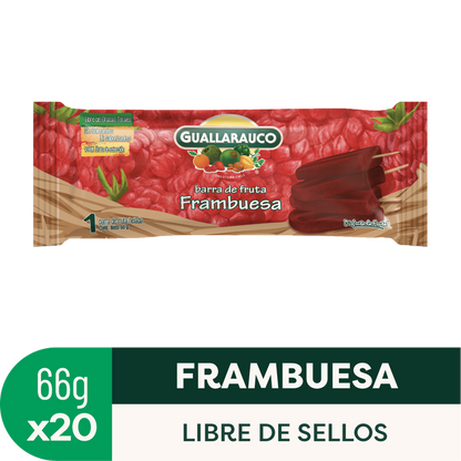 Barra de fruta frambuesa x20