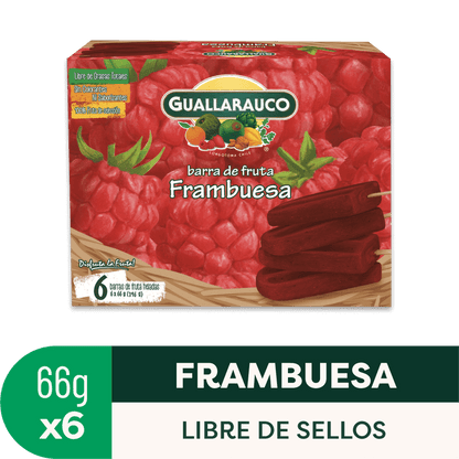 Barra de fruta Frambuesa x6