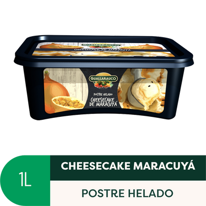 Postre Helado cheesecake de maracuyá