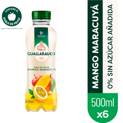 Agua de Fruta Mango Maracuyá 500ml x6