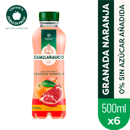 Agua de fruta Granada Naranja 500ml x 6